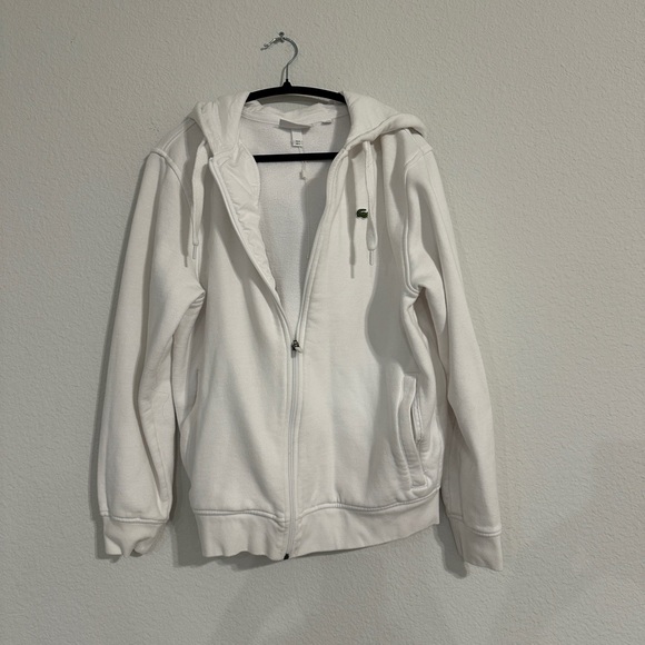 Lacoste Classic white Hoodie with Logo - Picture 1 of 9